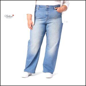 Women's High-Rise Loose Straight Jeans, Soft Stretch Fabric, 32" Inseam